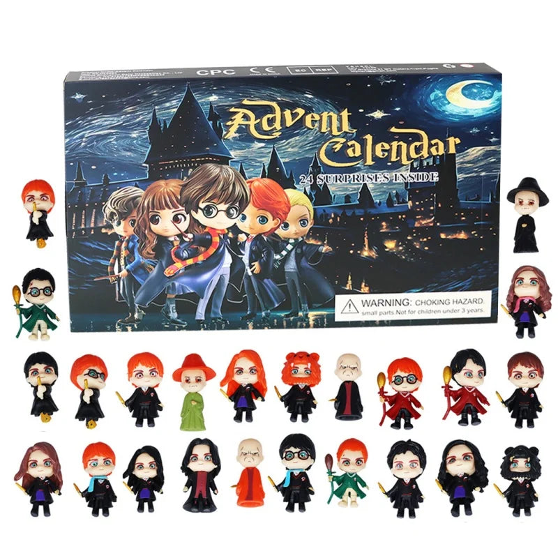 Harry Potter 24 Days Advent Calendar Countdown Box - Surprise Model Toys & Action Figures for Christmas Fun