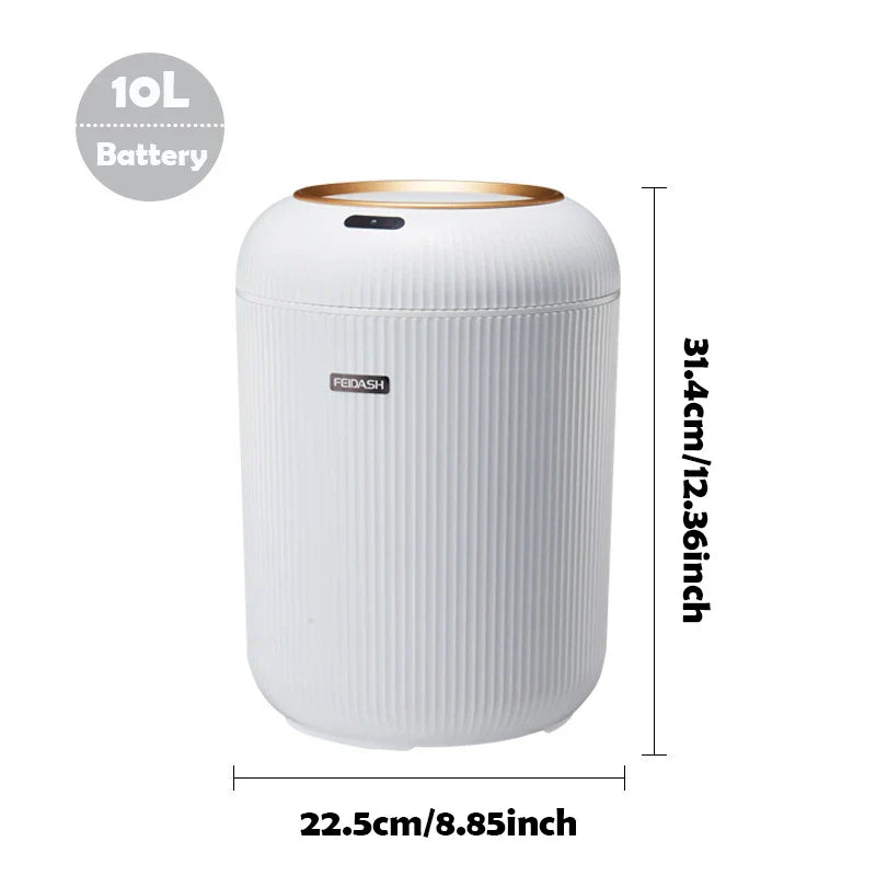 Automatisk liten plastpapperskorg med rörelsesensor - smart hemavfallbehållare, handsfree hygien 2025