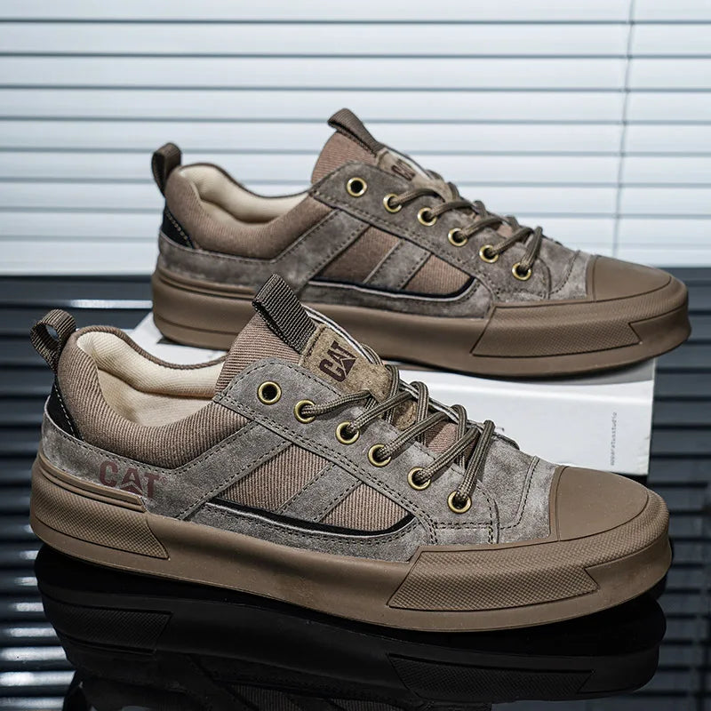 Durable men's outdoor sneakers - anti-slip wear-resistant fabric upper, for hiking and casual everyday
