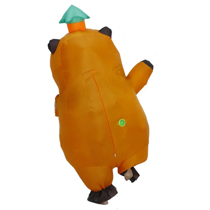 Opblaasbaar capibara-cosplaykostuum voor volwassenen, stripfiguurdierenpak voor Halloween, carnaval en optredens 2026