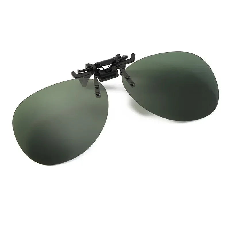 Clip-On Zonnebril Gepolariseerd UV400 Nachtzicht Rijden Bril Vierkante Clip-Ons Anti-Glare Vintage Stijl 2026