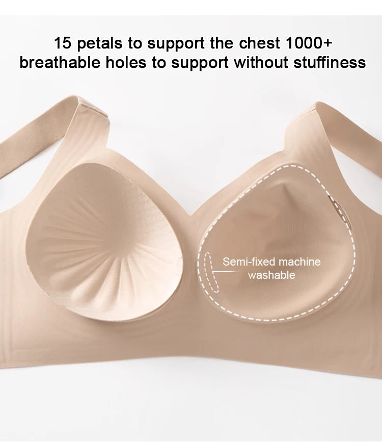 Supportive seamless women's bra – wire-free, full coverage, padded, everyday comfort