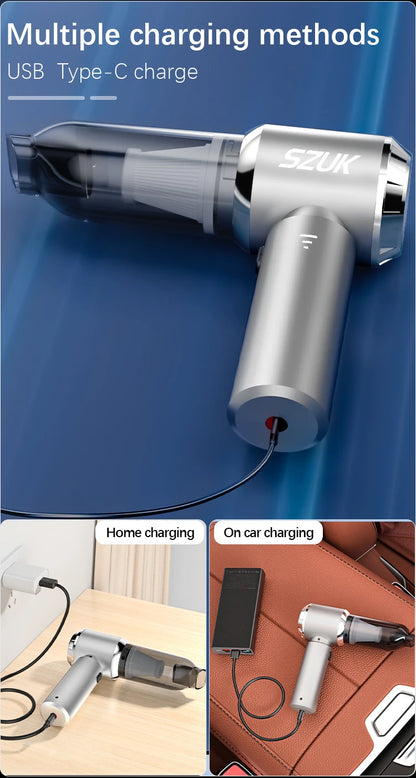 Aspiradora de coche inalámbrica mini de mano fuerte 6000mAh