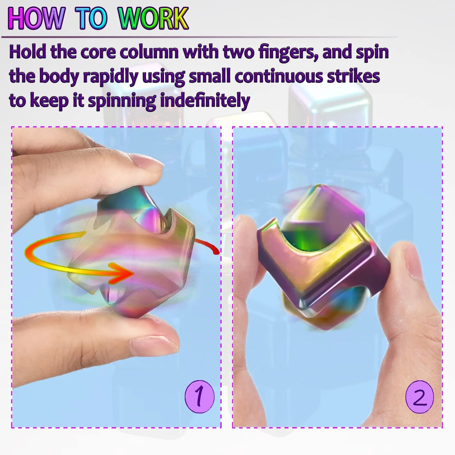 Fidget Spinner Cube Metal Desk Toy Stress Relief Gadget