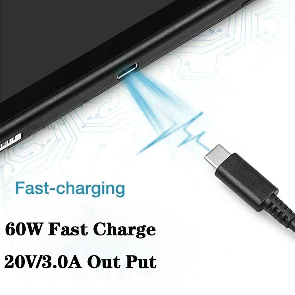 Cargador rápido USB C de 60W con enchufes EU US UK para Switch2