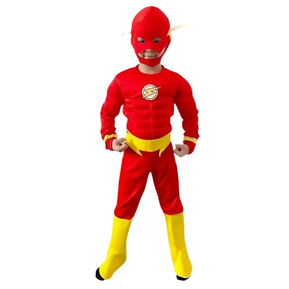 The Flash DC-superheldencosplaykostuum, gespierd pak met masker en riem voor volwassenen, Halloween-carnaval 2026