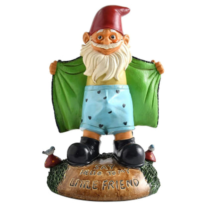 Statua Gnomo da Giardino Figurina Esterna Decorazione Fiabesca Giardino Estate 2026 Decorazione Unica per Cortile