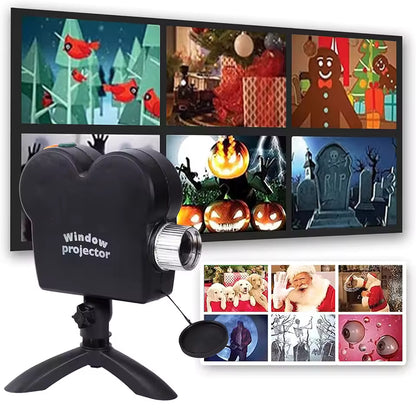 Holiday Window Projector 12 Films Waterproof Party Light