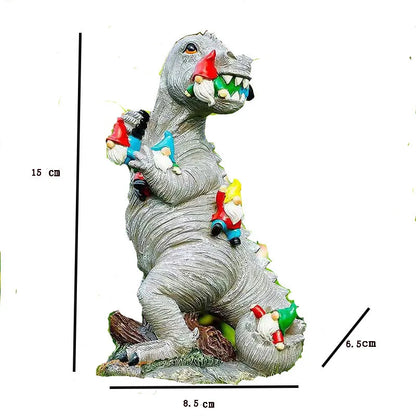 Statua di dinosauro 17 cm figura da giardino in resina - scultura fantasy umoristica per decorazione esterna, regalo virale TikTok autunno 2026