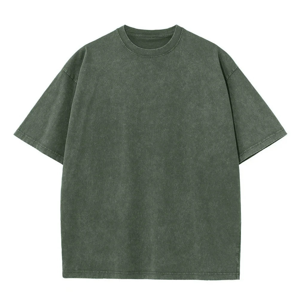 Oversized men's t-shirt – loose-fit silhouette, heavy cotton, vintage-washed streetwear tee