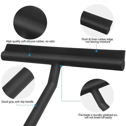 Shower Squeegee Wall Hanger Rubber Blade Bathroom Cleaner