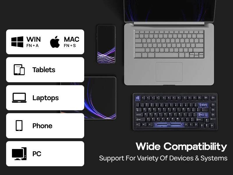 Teclado mecánico 75 por ciento Hot Swap montaje con junta cableado