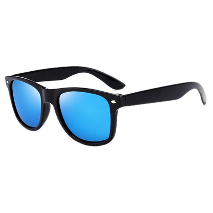 Classic Square Polarized Sunglasses for Men Women Retro Black Summer Driving Shades