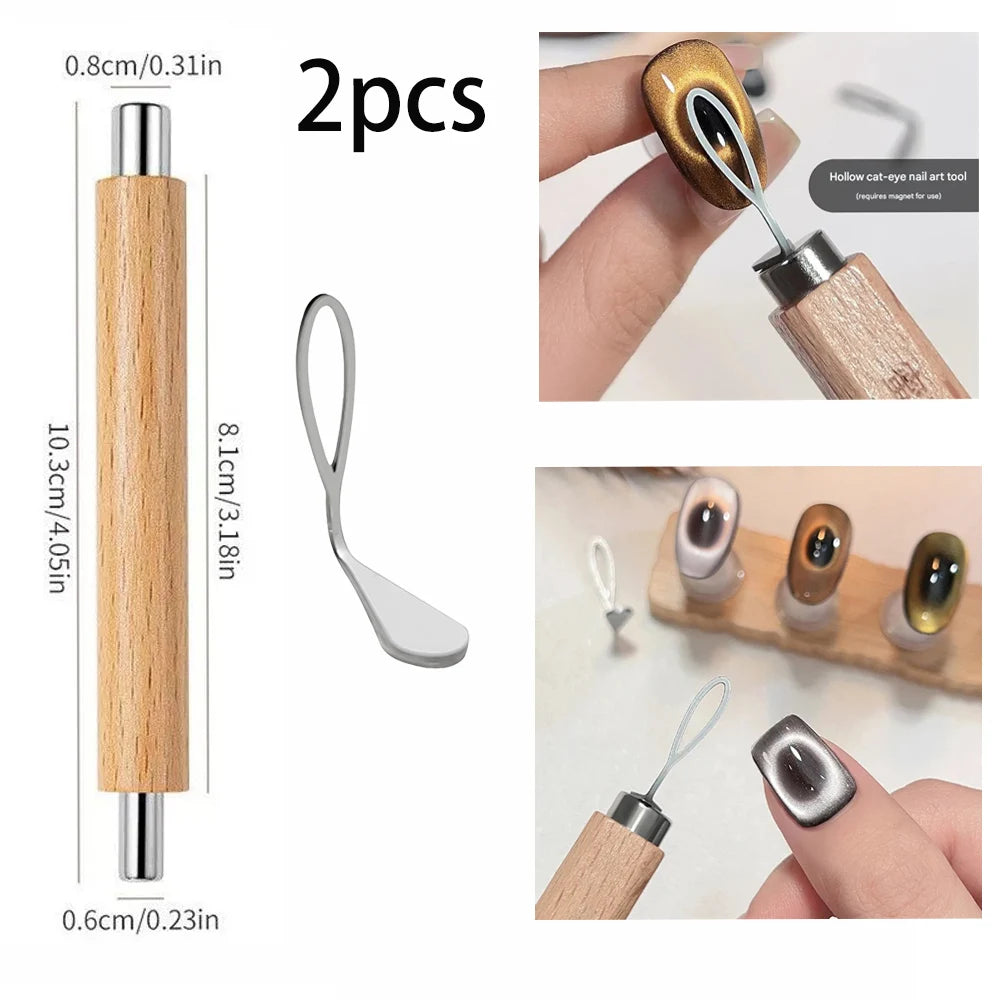 Cat Eye Nail Magnet Double Headed Magnetic Pen Tool For Precise Nail Art Design TikTok Viral Fall 2026