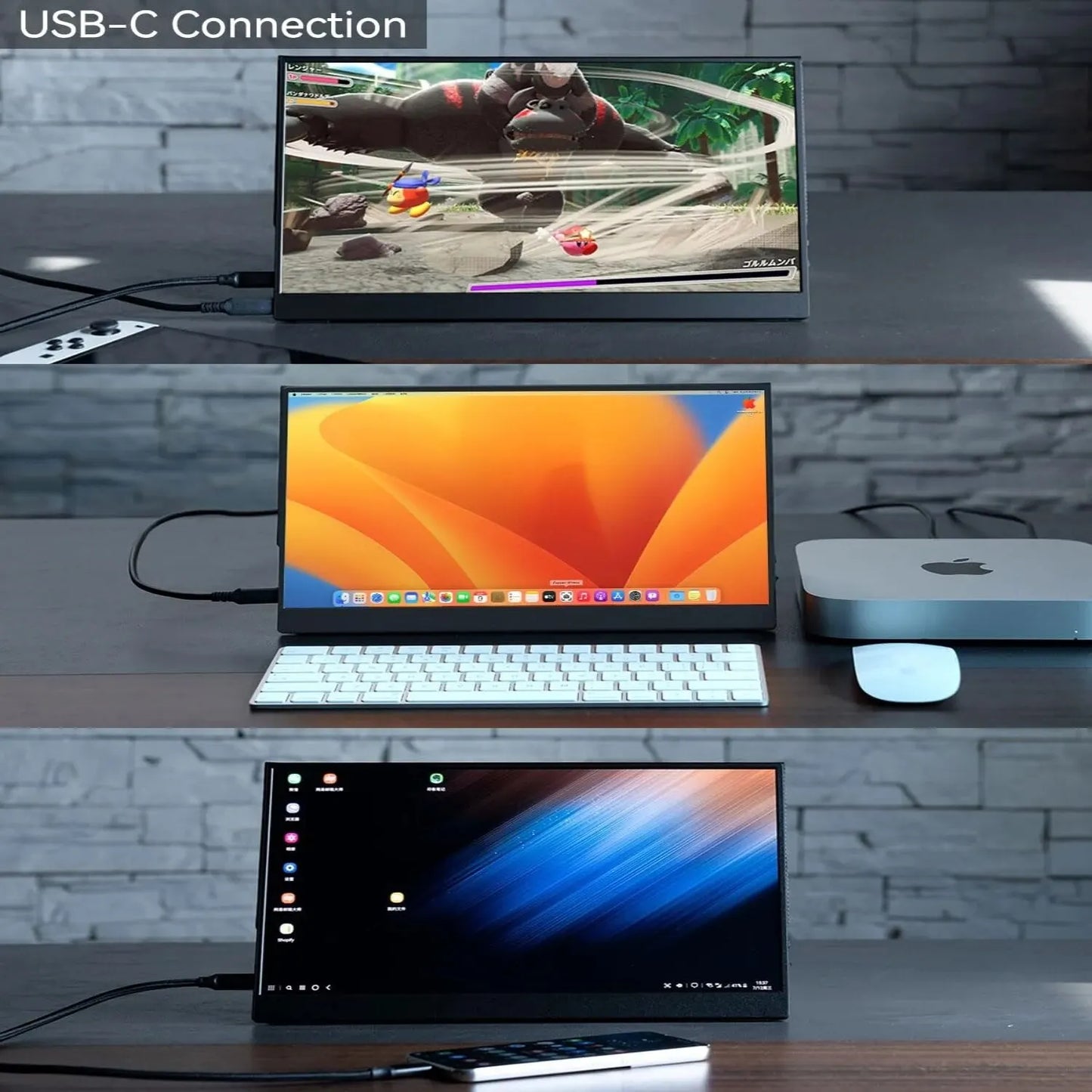 OLED 13,3 tommers bærbar skjerm 1 ms HDR 100 prosent DCI P3