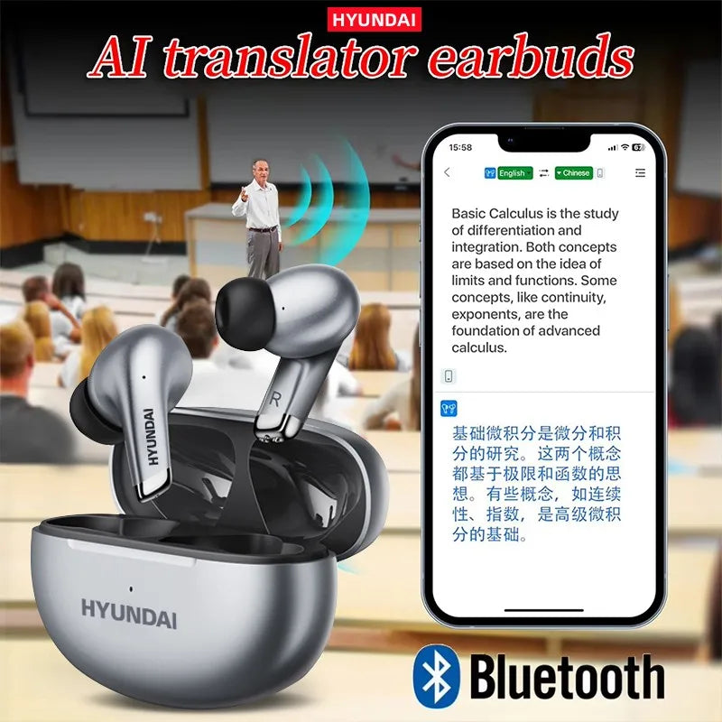 Écouteurs Bluetooth Traducteur IA Vrai Sans Fil Avec Microphone