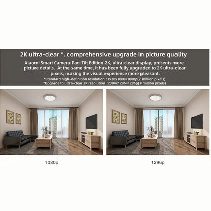Telecamera di Sicurezza per Casa Intelligente 2K PTZ 3MP Visione Notturna AI