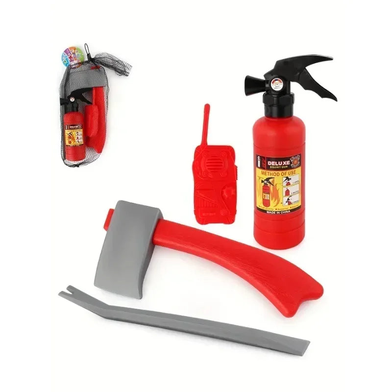 Cosplaykostuumset voor kinderen als brandweerman, met realistische speelgoeduitrusting voor jongens en meisjes, voor feestelijke optredens 2026