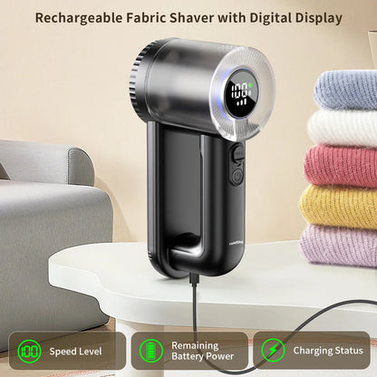 Fabric Shaver Cordless Rechargeable Digital Display Sweater Lint Remover Fall 2025 Refreshes Clothing