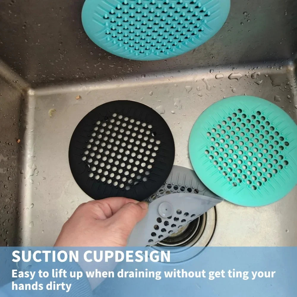 Shower Drain Hair Catcher Silicone Drain Cover - Suction Cup Bath Tub Strainer, Fall 2026 Home Refresh Gift Idea