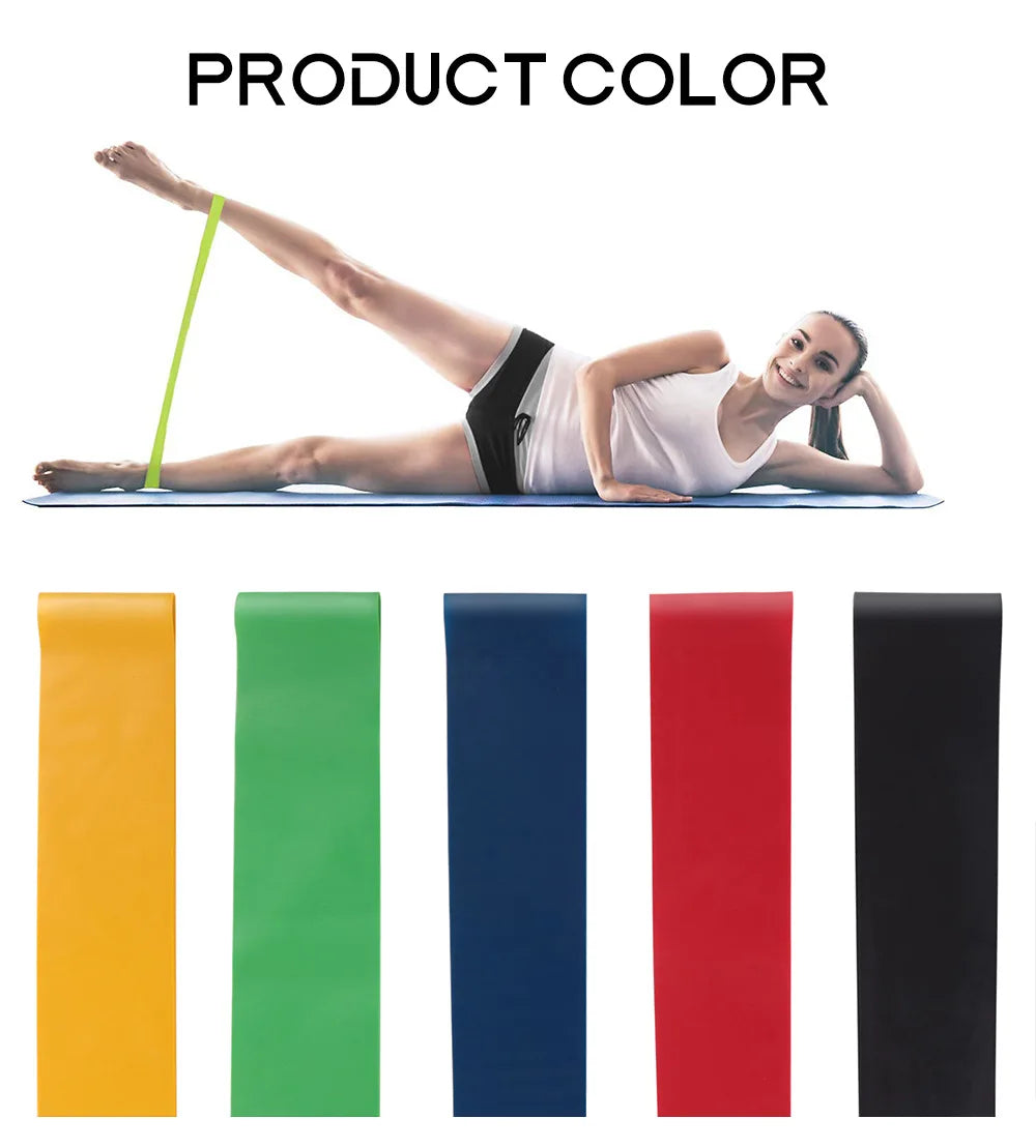 Rubber Loop Resistance Bands Fitness Equipment Set - Portable Strength Training for Yoga & Pilates