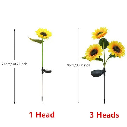 Luci solari a girasole 3 teste paletto da giardino luci LED paesaggio impermeabili decorazione patio cortile estate 2026