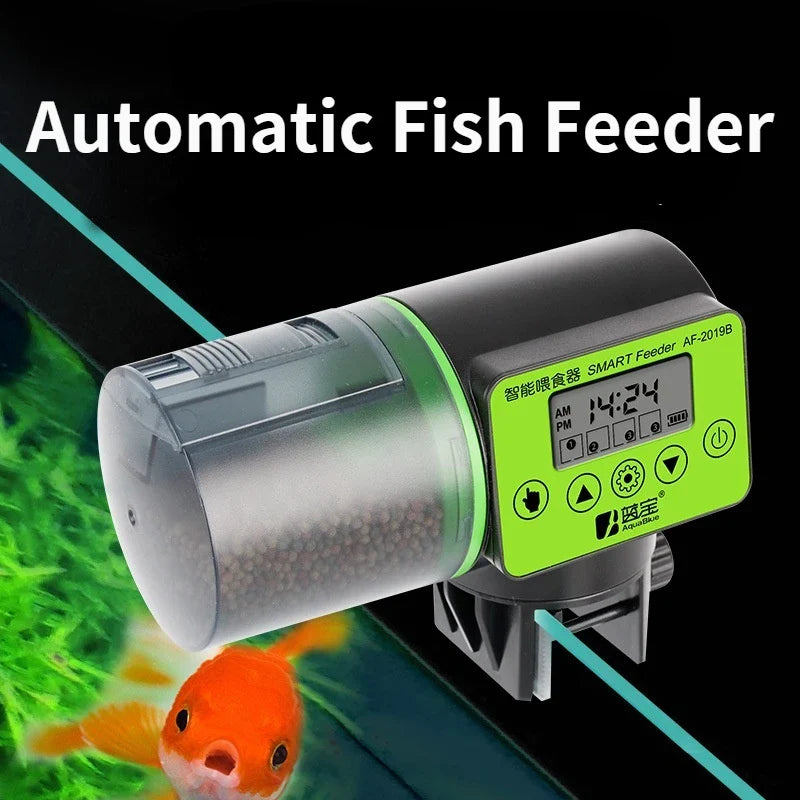 Automatischer Fischfütterer 200g Behälter Kunststoff Aquarium Futterautomat Herbst 2025 Zeitgesteuerte Freihändige Fütterung
