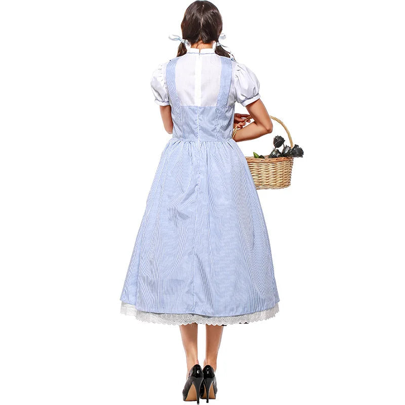 Dorothy blå gingham kjole kostyme Halloween 2025 cosplay
