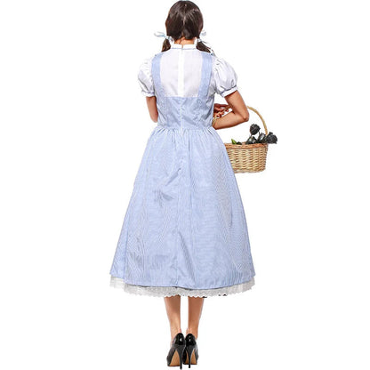 Dorothy blå gingham kjole kostyme Halloween 2025 cosplay