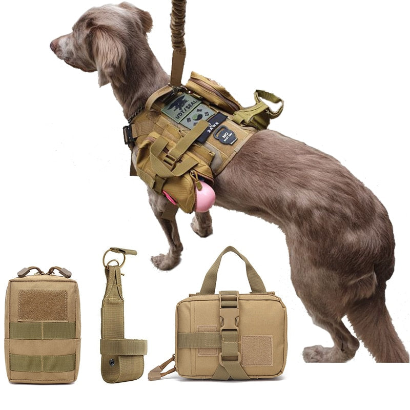 MOLLE Pouch Set For Harness Tactical Dog Gear Attachments Fall 2025 Outdoor Gift Idea