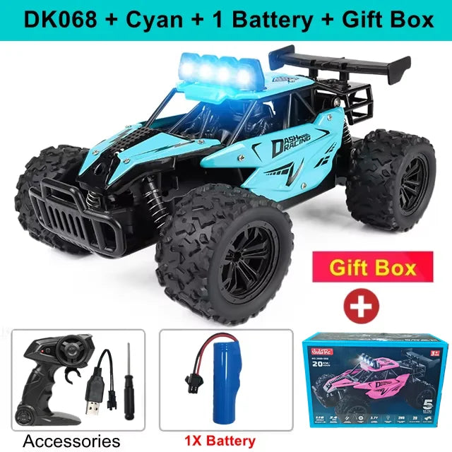 Remote Control Car Drift 1:16 Off Road Alloy Truck 2.4G Radio LED Lights High Speed Fall 2025 Gift For Kids