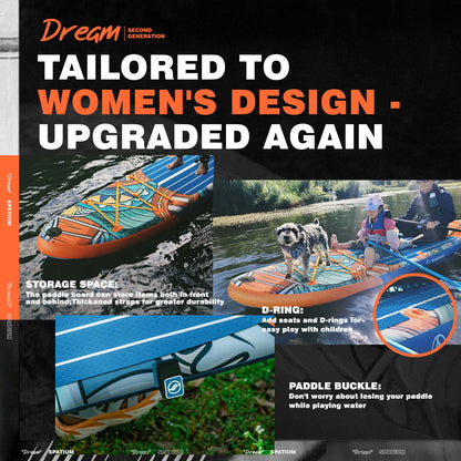 Inflatable Stand Up Paddle Board 350cm for Surfing and Fishing, Durable Lightweight SUP Board with Quick Inflation and Accessories