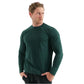 Merino Wool Thermal Base Layer Set Men's - 240G Midweight Long Sleeve Top & Free Hiking Socks