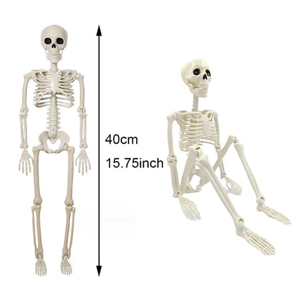 Beweegbaar menselijk skelet, Halloween-plastic nepbottendecoratie en griezelig accessoire 2026