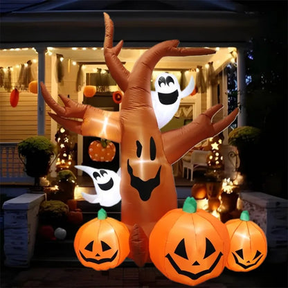 Decoración inflable de Halloween Árbol de calabazas Exterior Otoño 2025