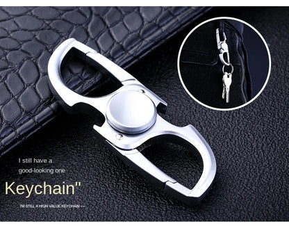 Fidget Spinner Keychain Stainless Steel EDC Gift 2025