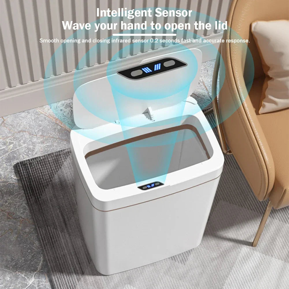 Smart Sensor Trash Can 15L 18L Touchless Quiet Waterproof