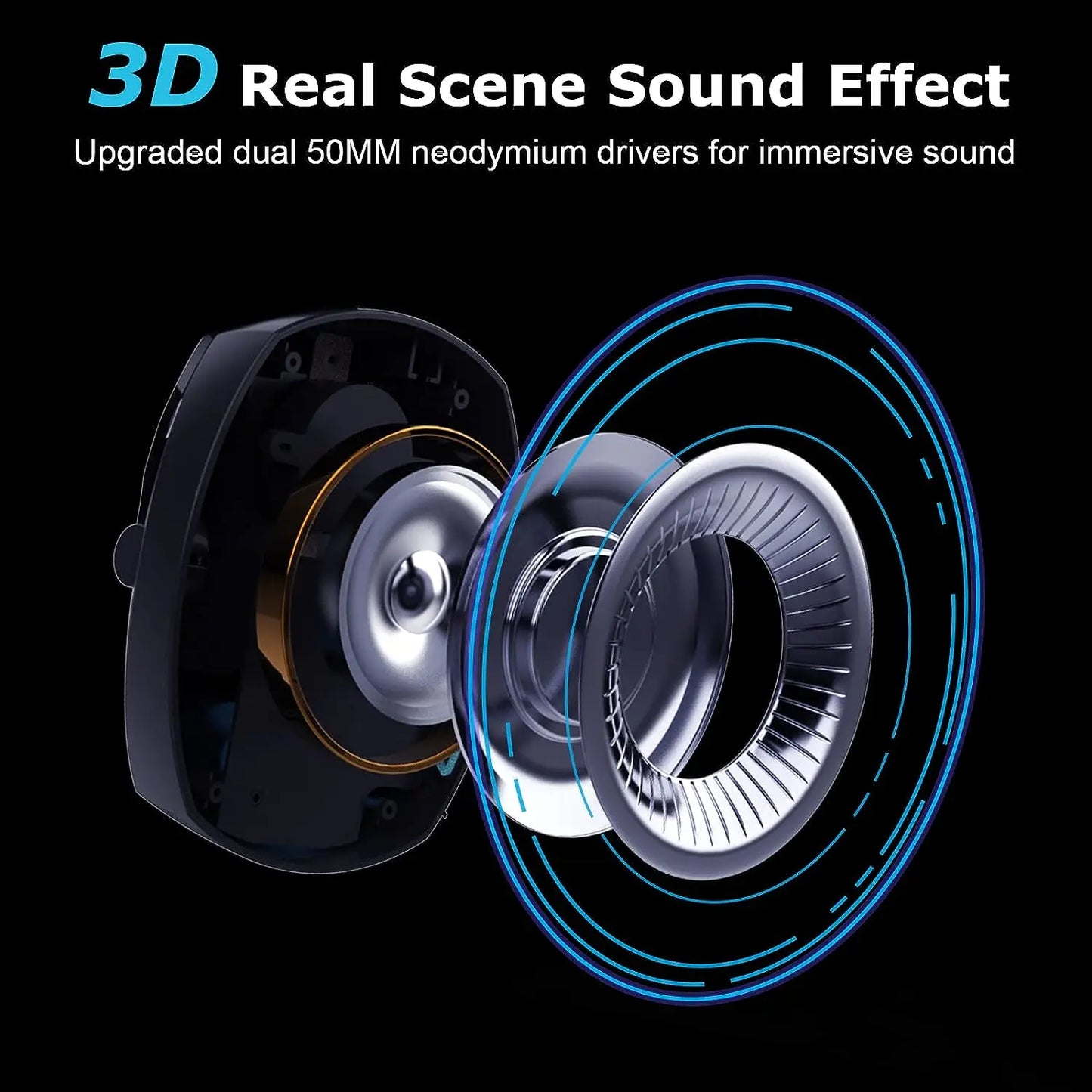 Wireless Gaming Headset Detachable Mic Multi Mode Comfort