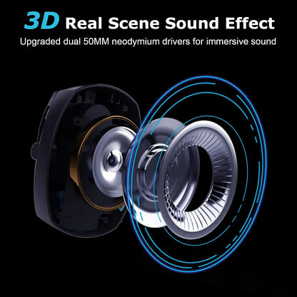 Wireless Gaming Headset Detachable Mic Multi Mode Comfort