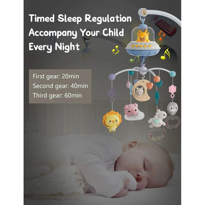 Sengemobil Fjernkontroll Musikk Lys Nyfødt Sensoriske Leker