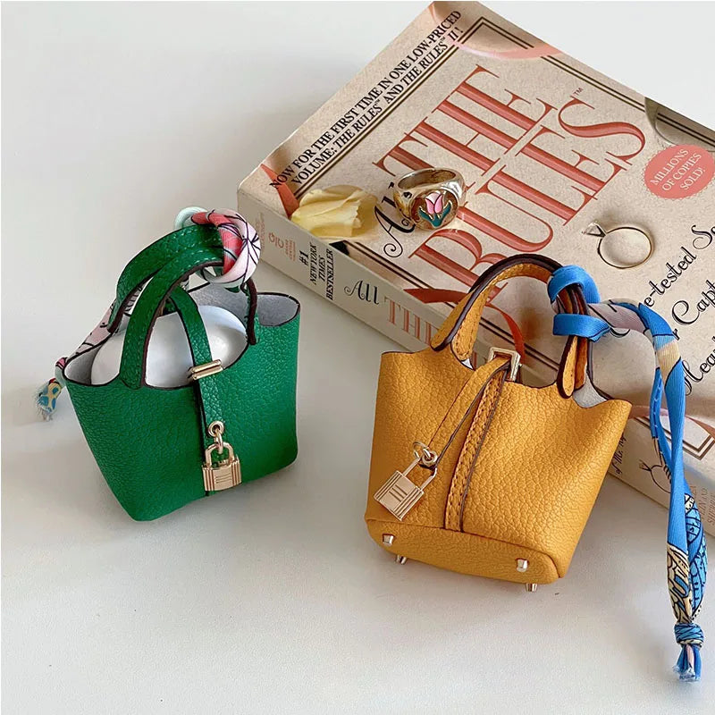 1+1 Gratis Mini Bolso de Mano Inspirado en Birkin - Charm de Bolso de Cesta