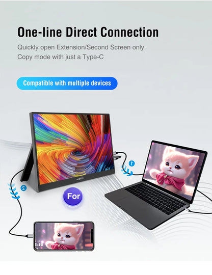 Draagbare Monitor 14.1 Inch Touch IPS HDR10 Tweede Scherm