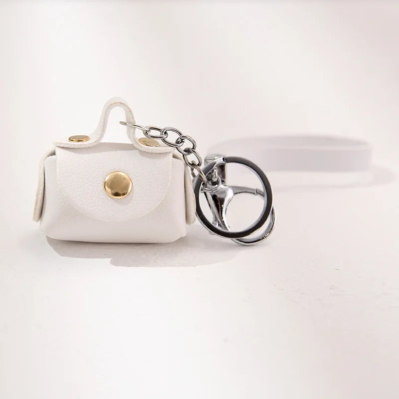 1+1 Free Birkin Inspired Mini Hand Bag - Cute Leather Bag Charm Keychain & Earphone Case