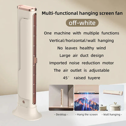 Bladeless ventilator 1200mAh bærbar tårnventilator USB genopladelig lodret køleventilator efterår 2025 trådløs stille hjem kontor