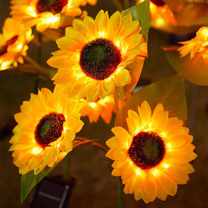 Luci solari a girasole 3 teste paletto da giardino luci LED paesaggio impermeabili decorazione patio cortile estate 2026