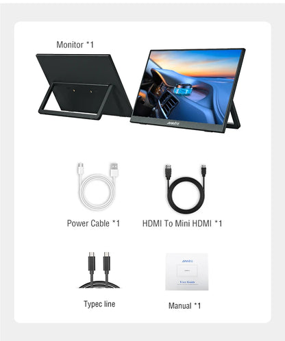 Bærbar 15,6 tommers berøringsskjerm 1080p HDR-spilling på farten