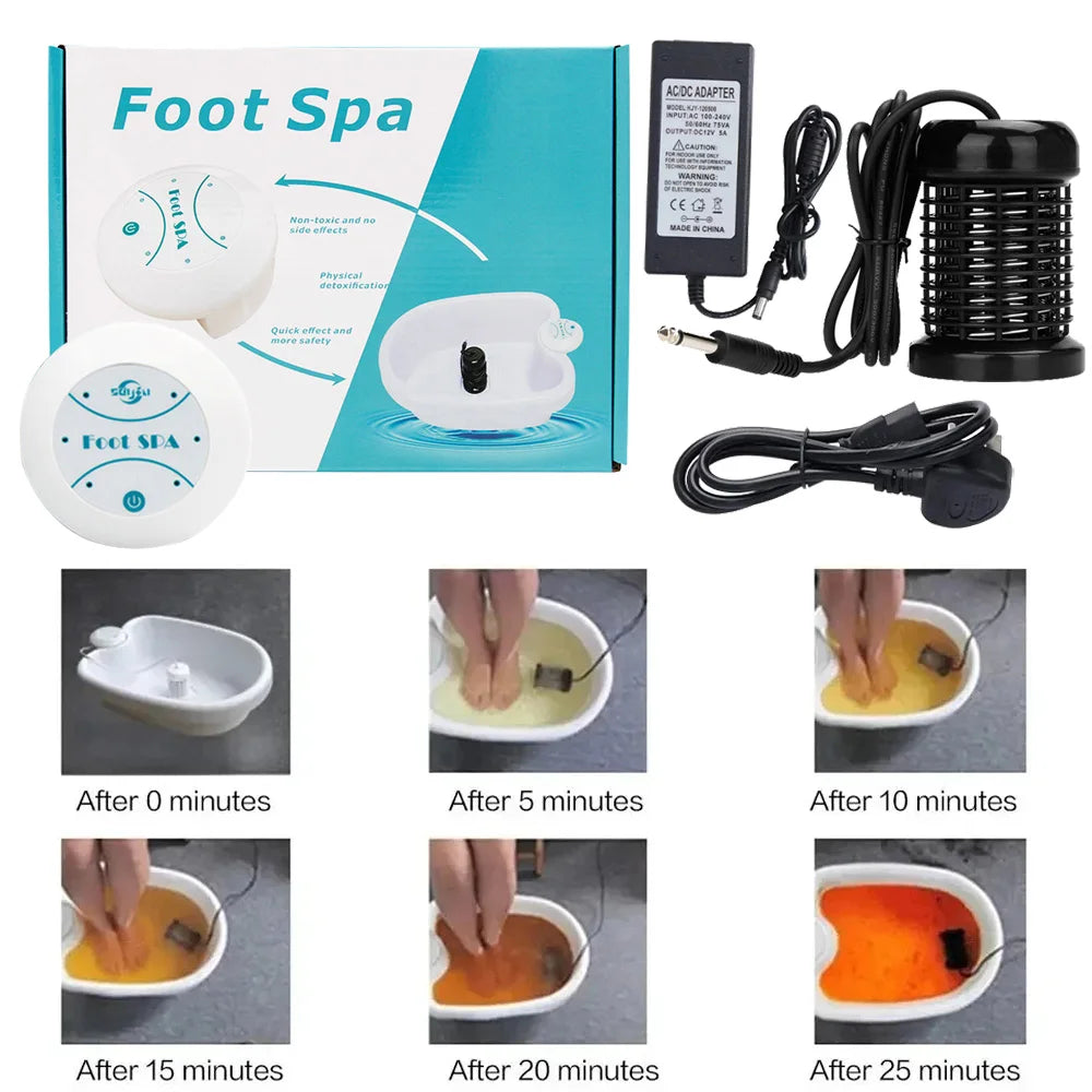 Mini Ionic Detox Foot Spa Bath Machine - Vibrating Foot Bath for Health & Wellness Therapy