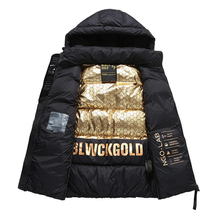 Warm Men's Down Vest - Boxy Quilted, Cotton Blend, Autumn