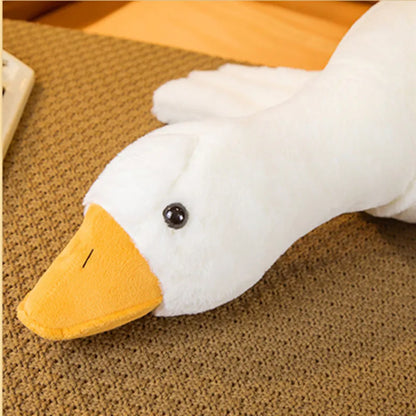 Cuddly Plush Duck Pillow - 19.6-inch Soft Stuffed Cushion for Kids, Ideal Birthday Gift, Unisex Comfort Toy