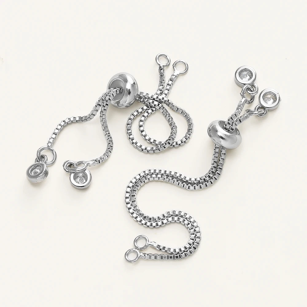 Cadenas deslizantes ajustables para accesorios de fabricación de pulseras DIY